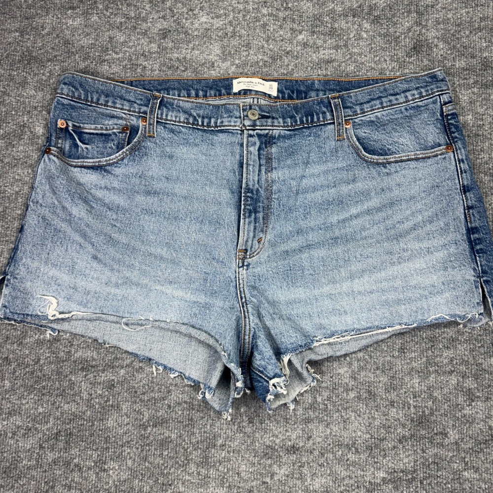 Abercrombie & Fitch Light Blue Jean Shorts High Rise